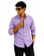 Zilcon Men's Coffee Cotton Shirt