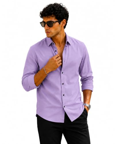 Zilcon Men's Coffee Cotton Shirt