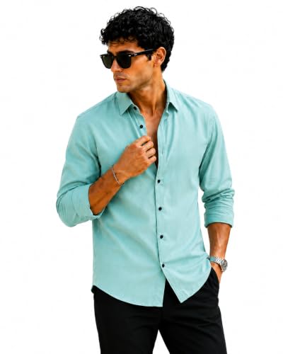 Zilcon Men's Coffee Cotton Shirt
